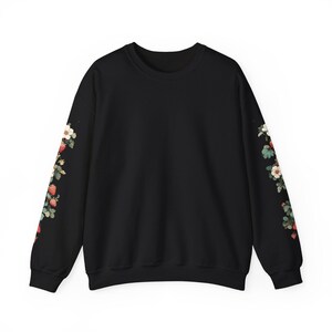 Strawberry Sweater, Sleeve Design Black