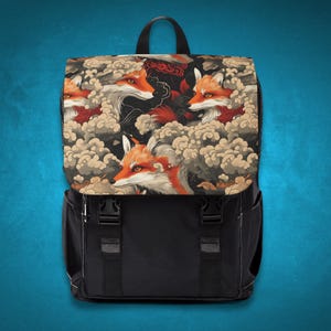 Fox Back Pack Japanese Aesthetic Unisex Casual Shoulder Backpack