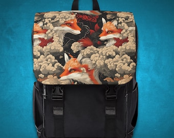 Fox Back Pack Japanese Aesthetic Unisex Casual Shoulder Backpack