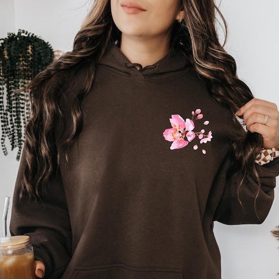 Cherry Blossom Hoodie Sakura Sweatshirt Flower Aesthetic Floral