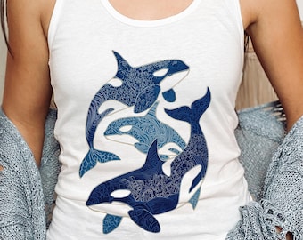 orca shirt, beachy tank top