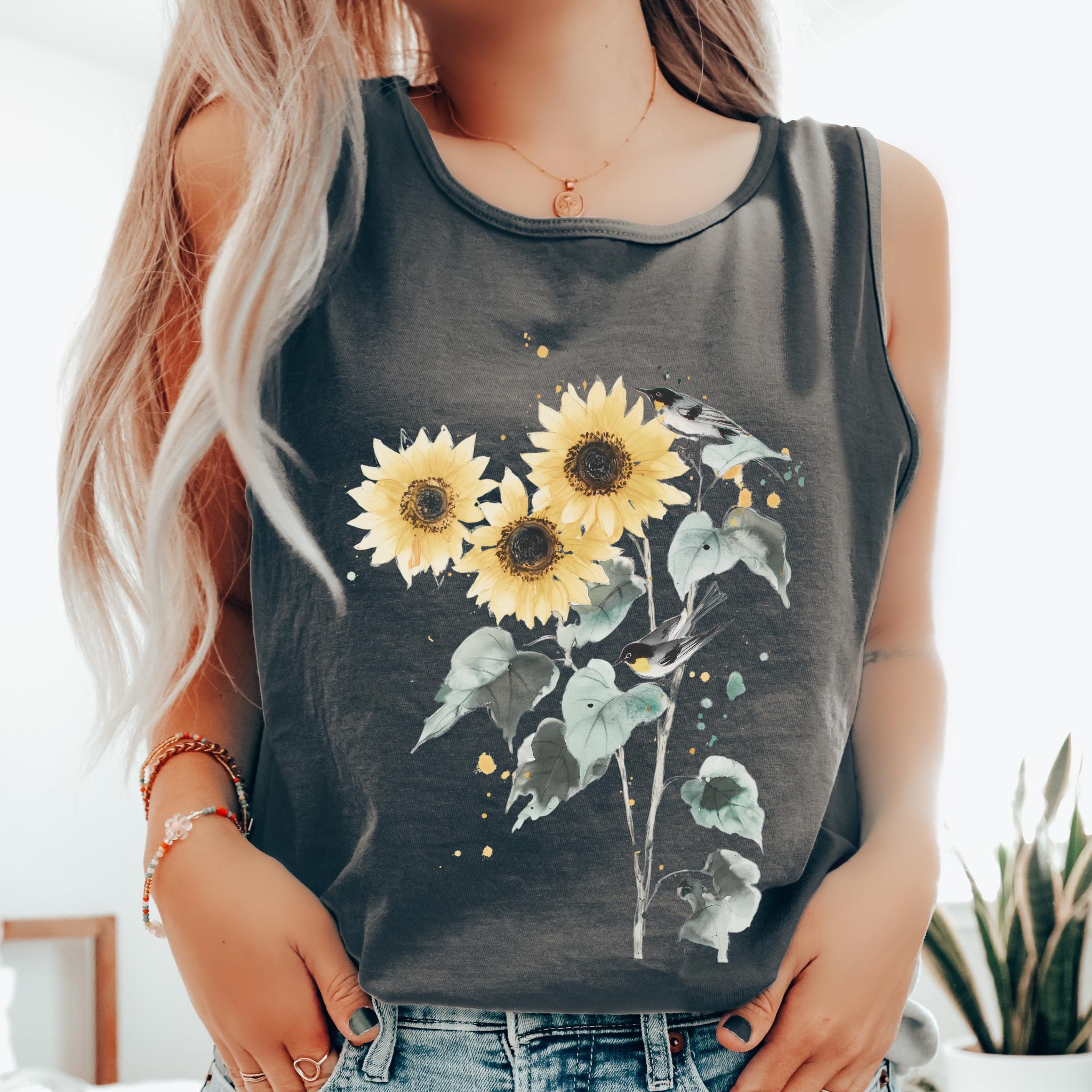 Sunflower Tank Top - Etsy