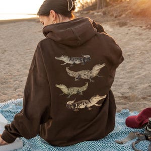 Crocodile Jacket Alligator Hoodie Full Zip Up Sweatshirt UNISEX Fleece