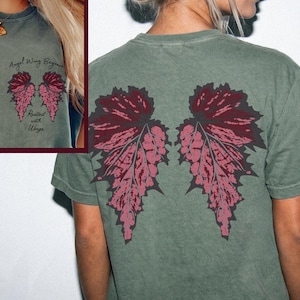Angel Wing Begonia Tshirt Comfort Colors® Cotton Tee Shirt for Indoor Plant Parents and Houseplant Lovers