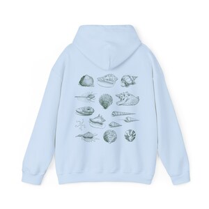 Seashell Hoodie Coconut Girl Clothes Ocean Inspired Beach Stuff Outdoorsy Gift Beachy Hoodies Conch Shell Cowry Shell Clam Shell Sweatshirt image 9