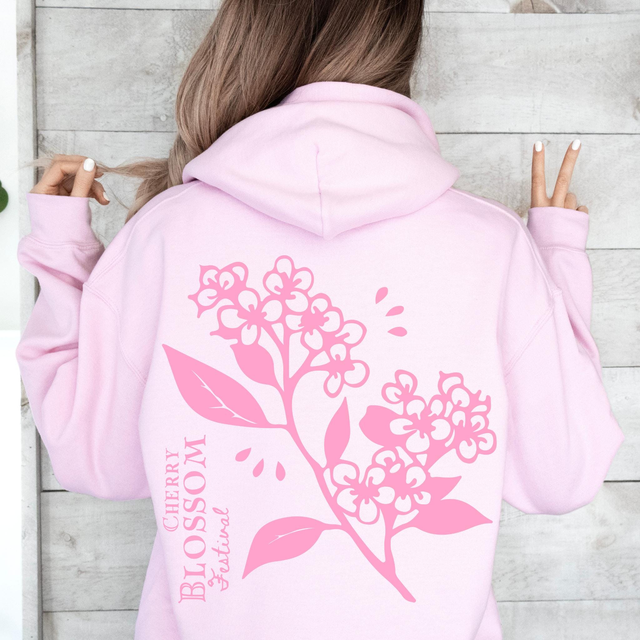Cherry Blossom Hoodie Sweatshirt Japanese Streetwear Floral