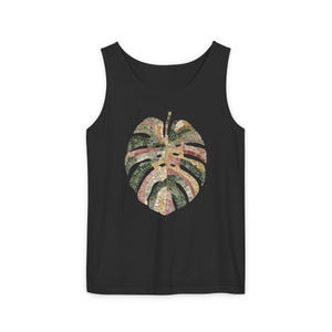 Mosaic Monstera Shirt, Indoor Plants Shirt, Houseplant T Shirt, loose tank top for women, Comfort Colors®, UNISEX Tank Tops, Rib Cage Shirt 画像 8