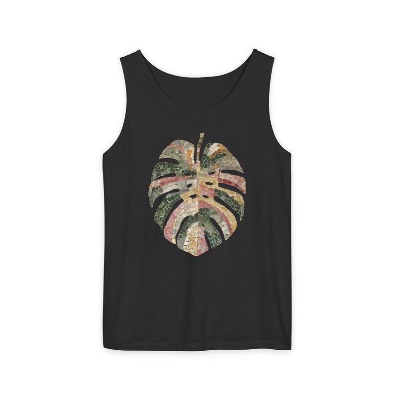 Mosaic Monstera Shirt, Indoor Plants Shirt, Houseplant T Shirt, loose tank top for women, Comfort Colors®, UNISEX Tank Tops, Rib Cage Shirt 画像 8