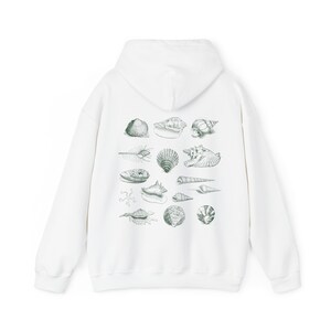Seashell Hoodie Coconut Girl Clothes Ocean Inspired Beach Stuff Outdoorsy Gift Beachy Hoodies Conch Shell Cowry Shell Clam Shell Sweatshirt image 7