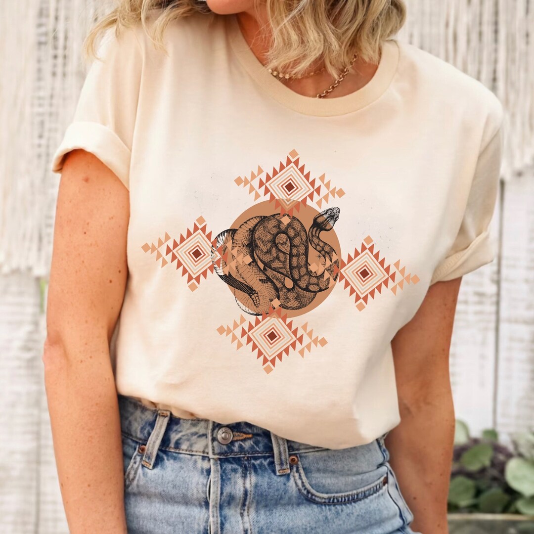 Southwestern Diamondback Rattlesnake Shirt ORGANIC RECYCLED Coastal