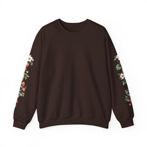 Strawberry Sweater, Sleeve Design Dark Chocolate