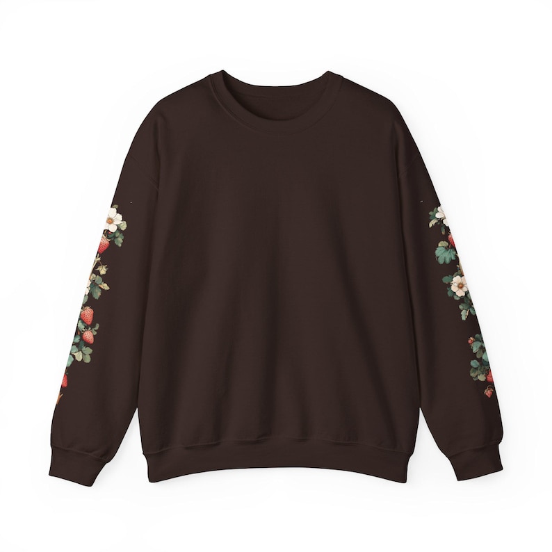 Strawberry Sweater, Sleeve Design Dark Chocolate