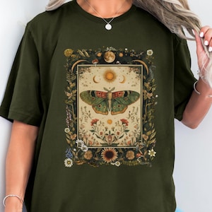Celestial Moth T Shirt Magical Moth Shirt Insect Shirt Dark Cottage Core Dark Academia Clothes Womensclothing UNISEX Goblincore Aesthetic