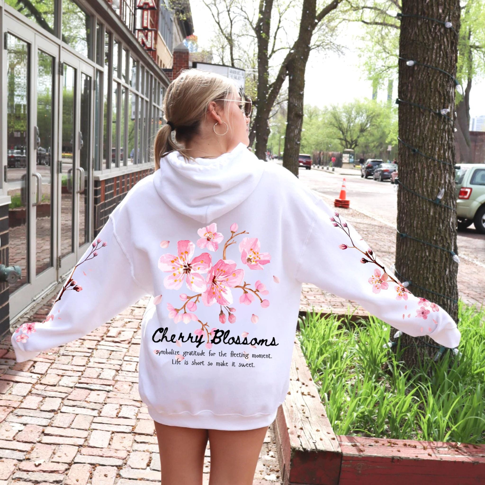 Cherry Blossom Hoodie - Etsy