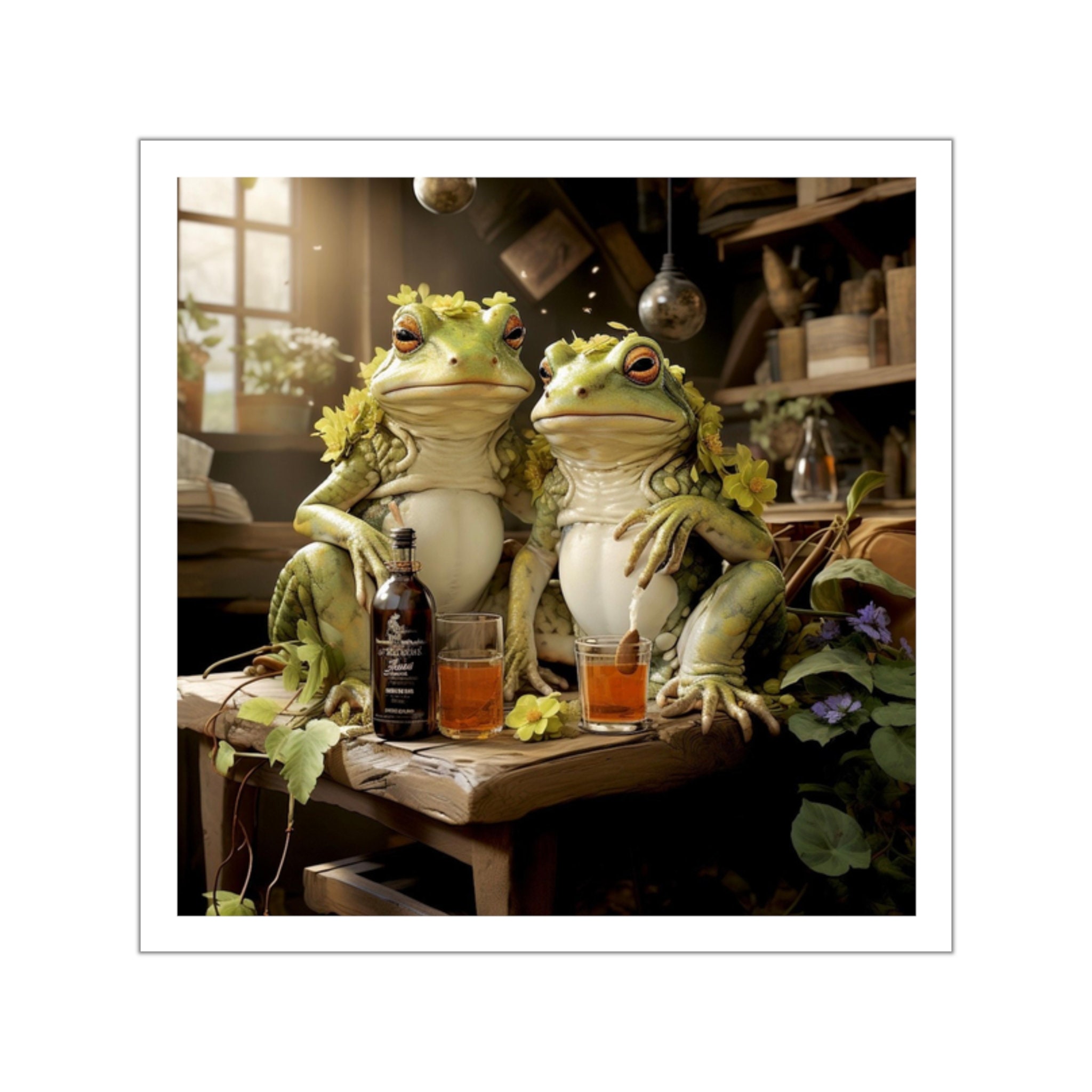 Frog Drinking Beer - Etsy UK