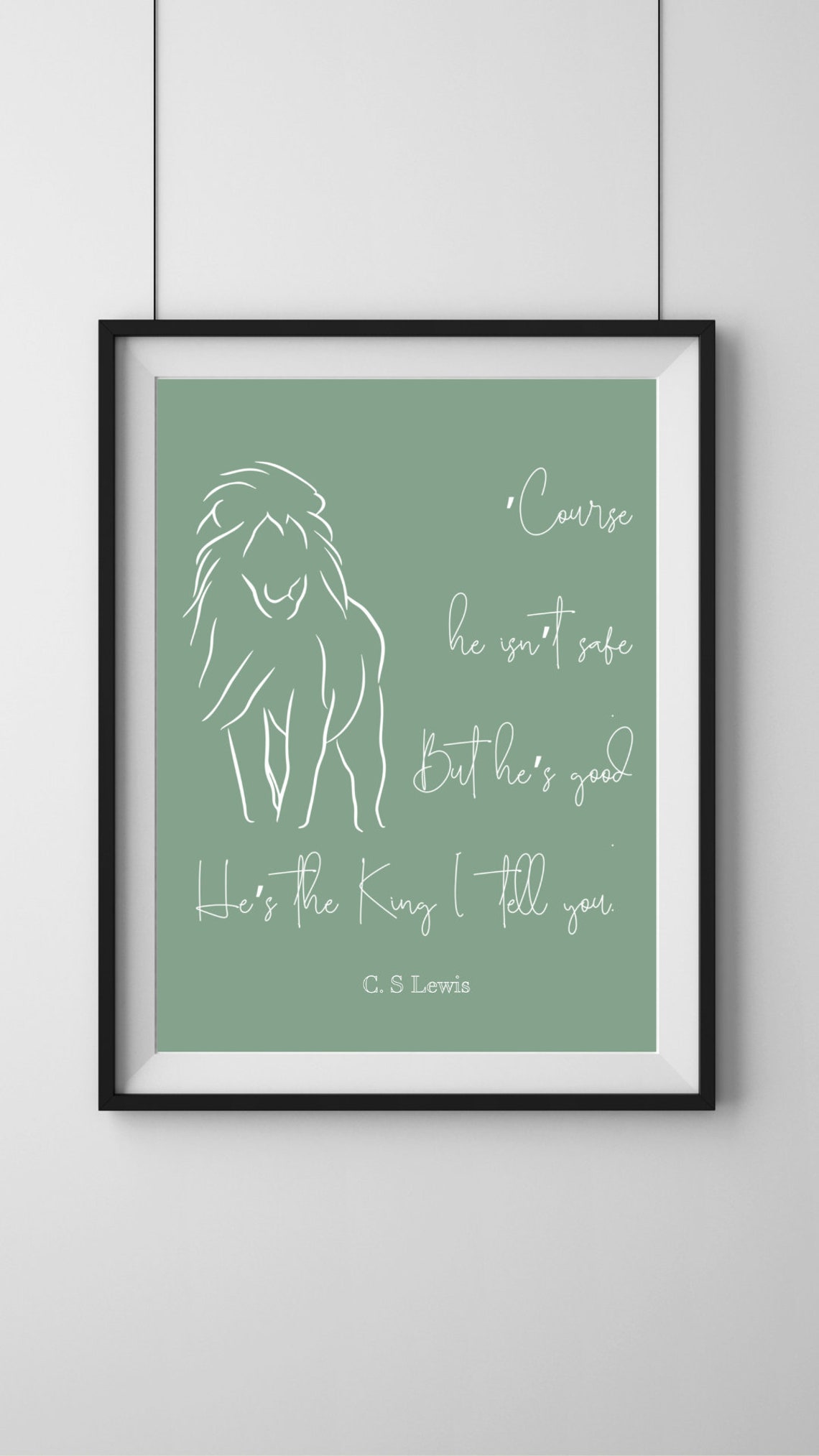 C.S Lewis Aslan Digital Print - Etsy