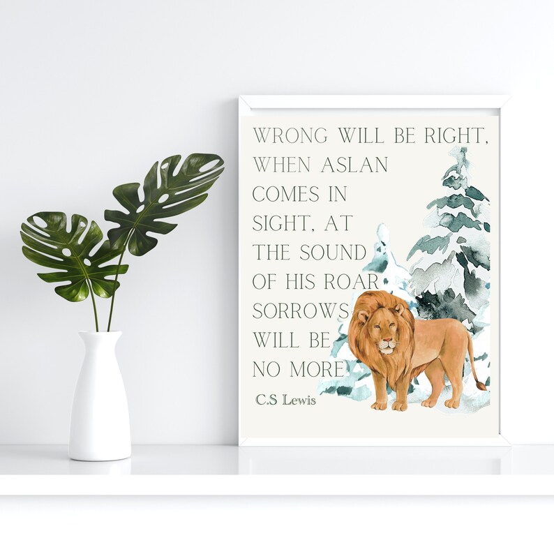 CS Lewis Aslan Digital Print Etsy cs-lewis-aslan-digital-print-etsy