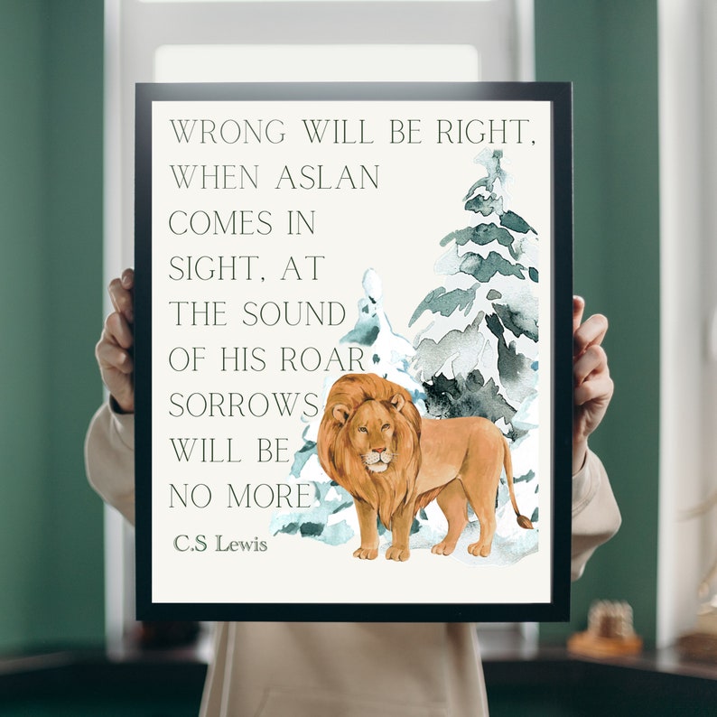 CS Lewis Aslan Digital Print - Etsy
