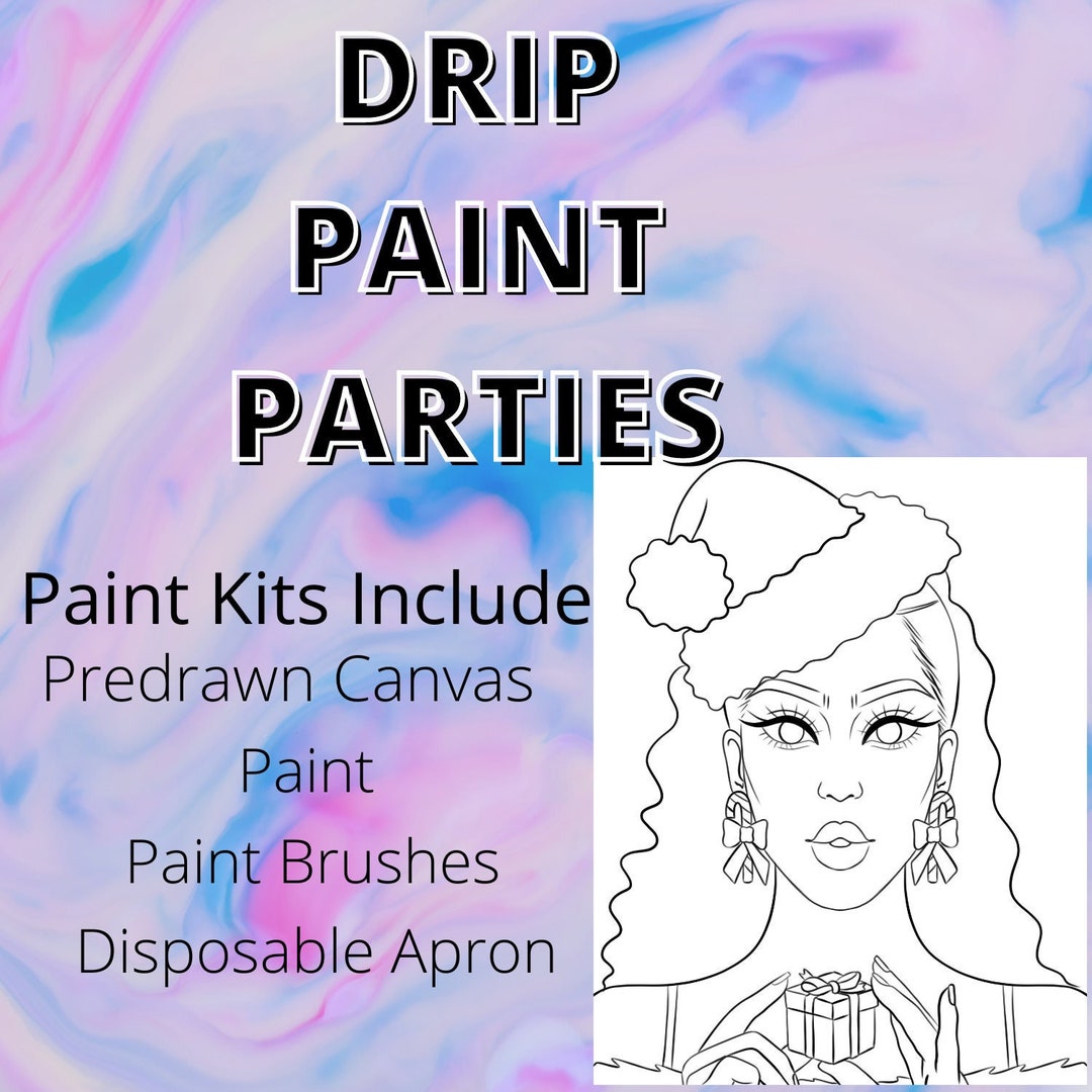 Gifted/ Paint Party/ Sip and Paint/ Predrawn Canvas/ Art Party Etsy