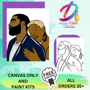 To Lay/Paint Party/ Sip and Paint/ Pre-drawn Canvas/DIY Paint Party/Paint Kit