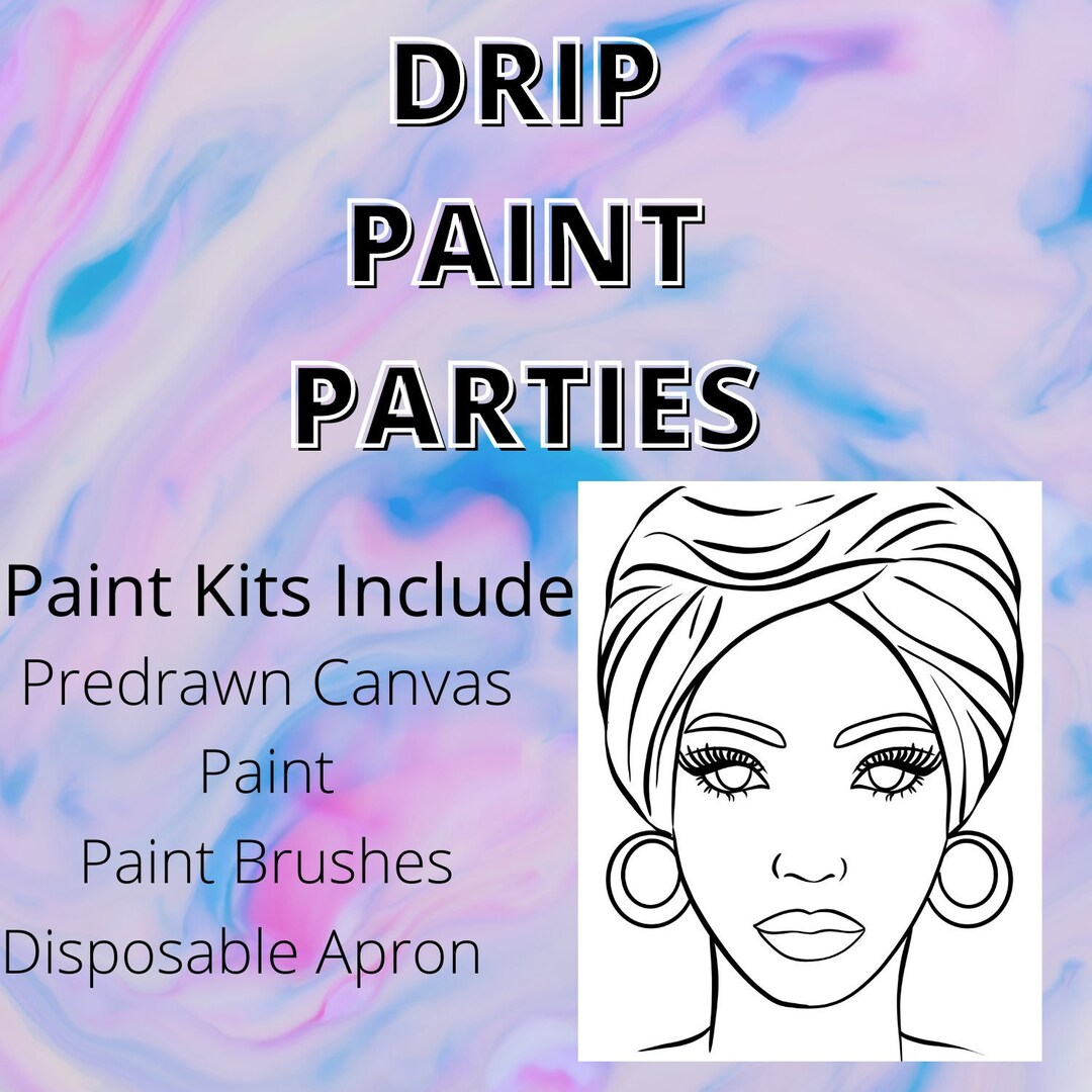 Divine/paint Party/sip and Paint/predrawn Canvas/ Art Party Etsy