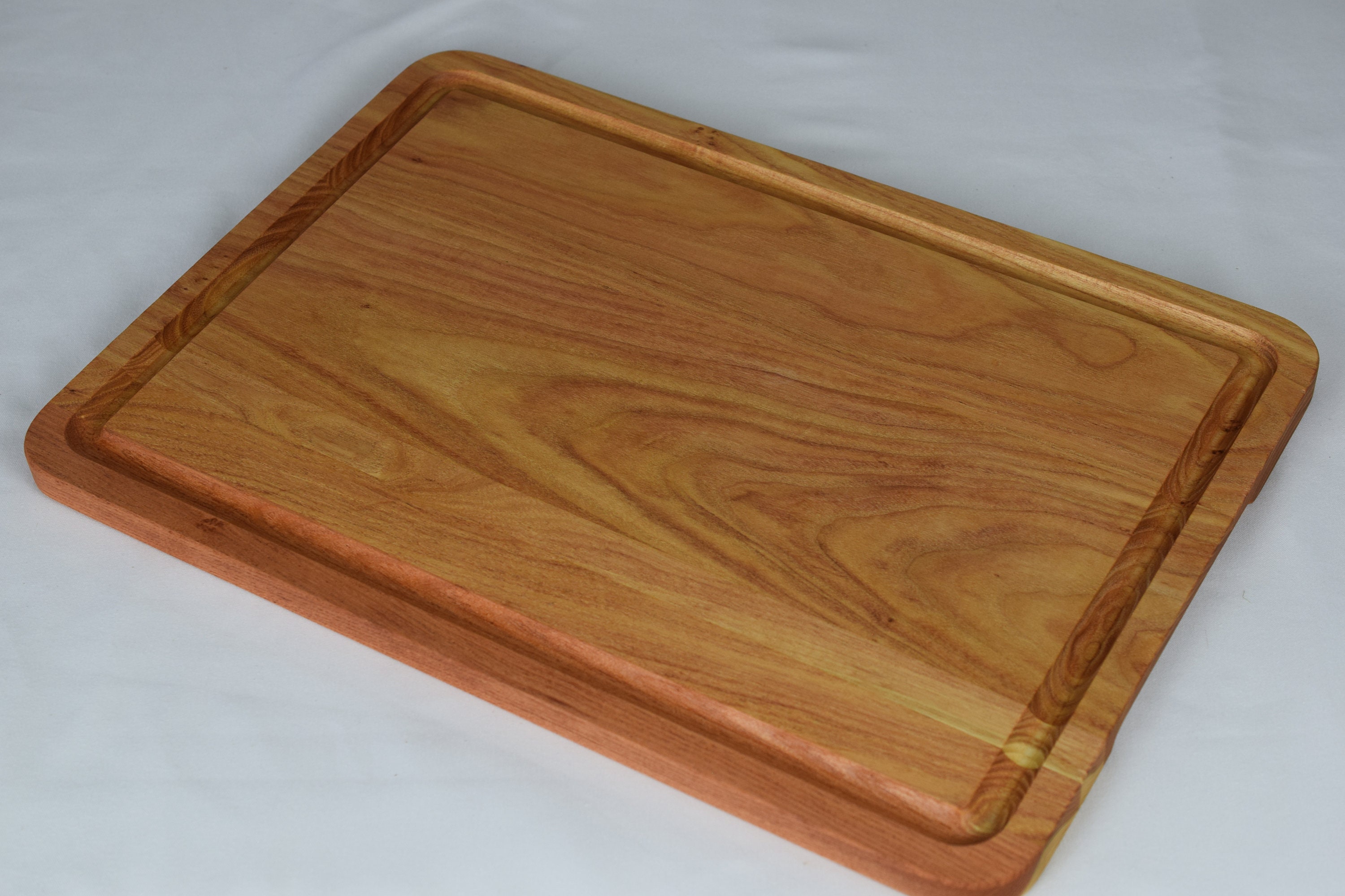 Large Wood Cutting Board With Juice Grooves Etsy