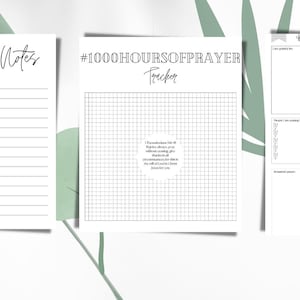 Minimalistischer Gebets-Tracker: Christliche Gebetskarte & Notizen (druckbare PDF)