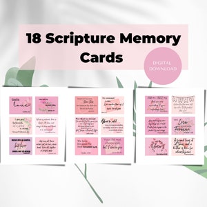 Aimez les versets bibliques | Valentin en classe | Art mural imprimable Saint-Valentin | Cartes Chrétiennes | Imprimable instantanément | Mémorisation de la Bible par la foi