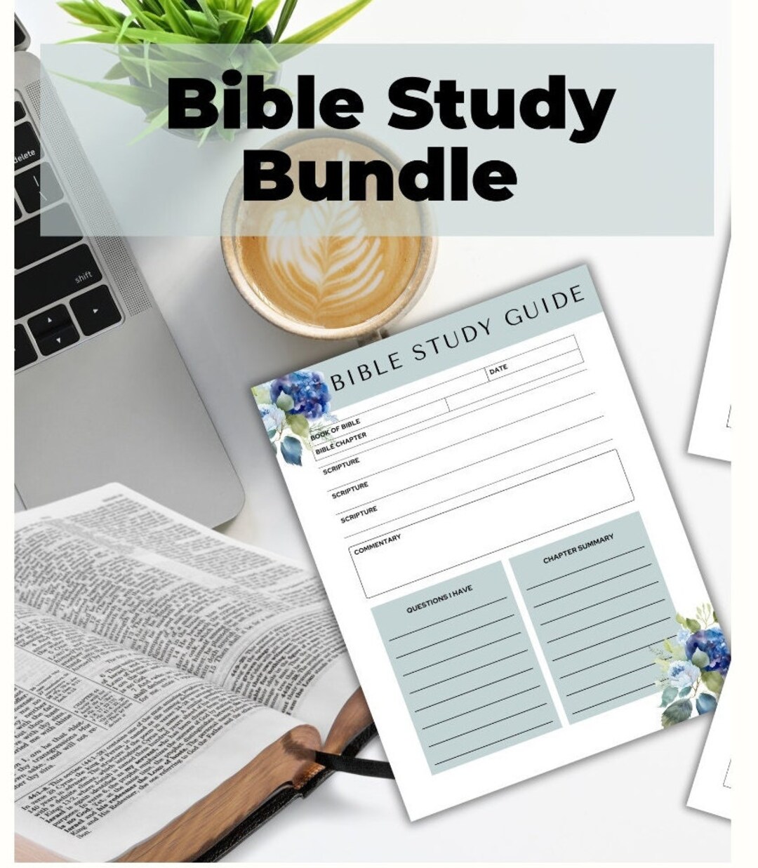 Hydrangea Bible Study Guide Bundle: Printable Prayer Journal (PLR) - Etsy