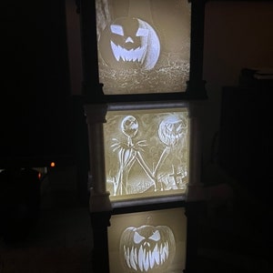 3D Printed Picture Box/Custom made Pictures/Halloween light box/Halloween decoration/Light box/Decorations/Lithophane Light Box | 3D Printed
