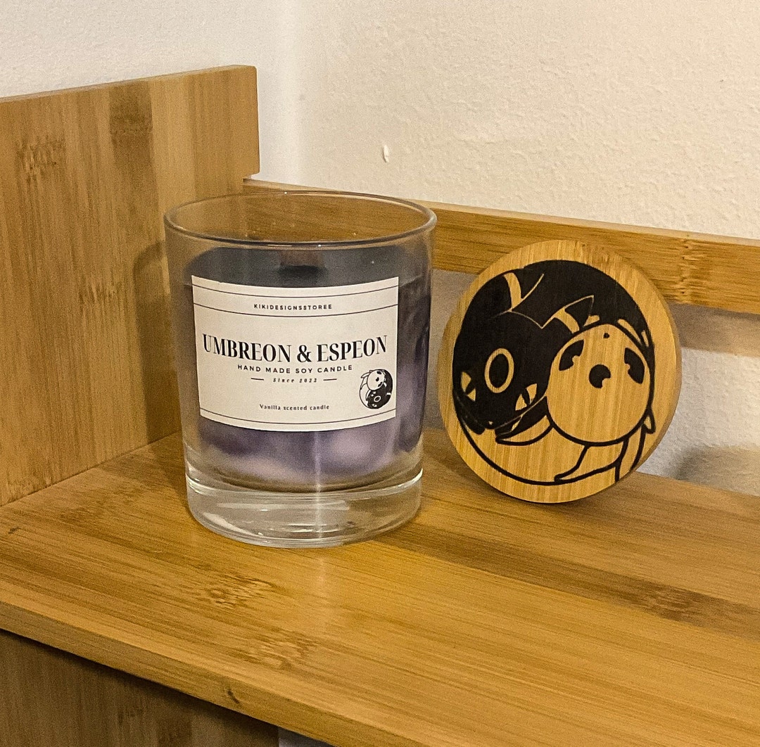Umbreon and Espeon Pokémon Vegan Soy Wax Vanilla Candle Eco Etsy