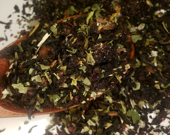 Blackberry Vanilla Black Tea, Loose Leaf Tea, Small batch tea, Gourmet Tea, Fall Teas.