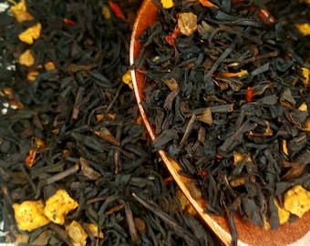 Tè nero alla mela e cannella, tè sfuso, tè in piccoli lotti, tè gourmet, tè autunnali.