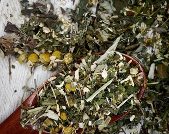 Unwind Herbal Tea, Loose Leaf Tea, Calming Small Batch Tea, Gourmet Tea.