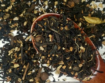 Pumpkin Chai Black Tea, Loose Leaf Tea, Small batch tea, Gourmet Tea, Fall Teas.