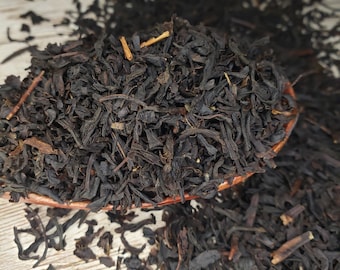 Té negro Earl Grey- Té de hojas sueltas- Té gourmet- Té con cafeína- Regalos para amantes del té- Té de lote pequeño