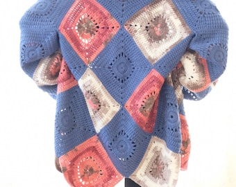 Knit Sweater, Knit Cardigan, Cozy Cardigan Women, Crochet Sweater for Women,Hand-knitted Cardigan,Chunky Knit Cardigan,Unique Wool Cardigan