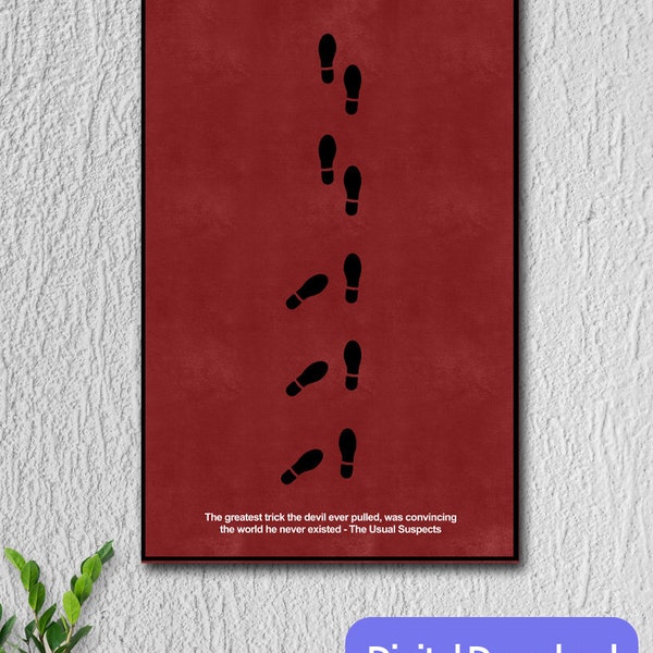 The Walk: K. Soze The Usual Suspect fan concept minimalist poster. Classic movie poster digital download. Poster size 24X36