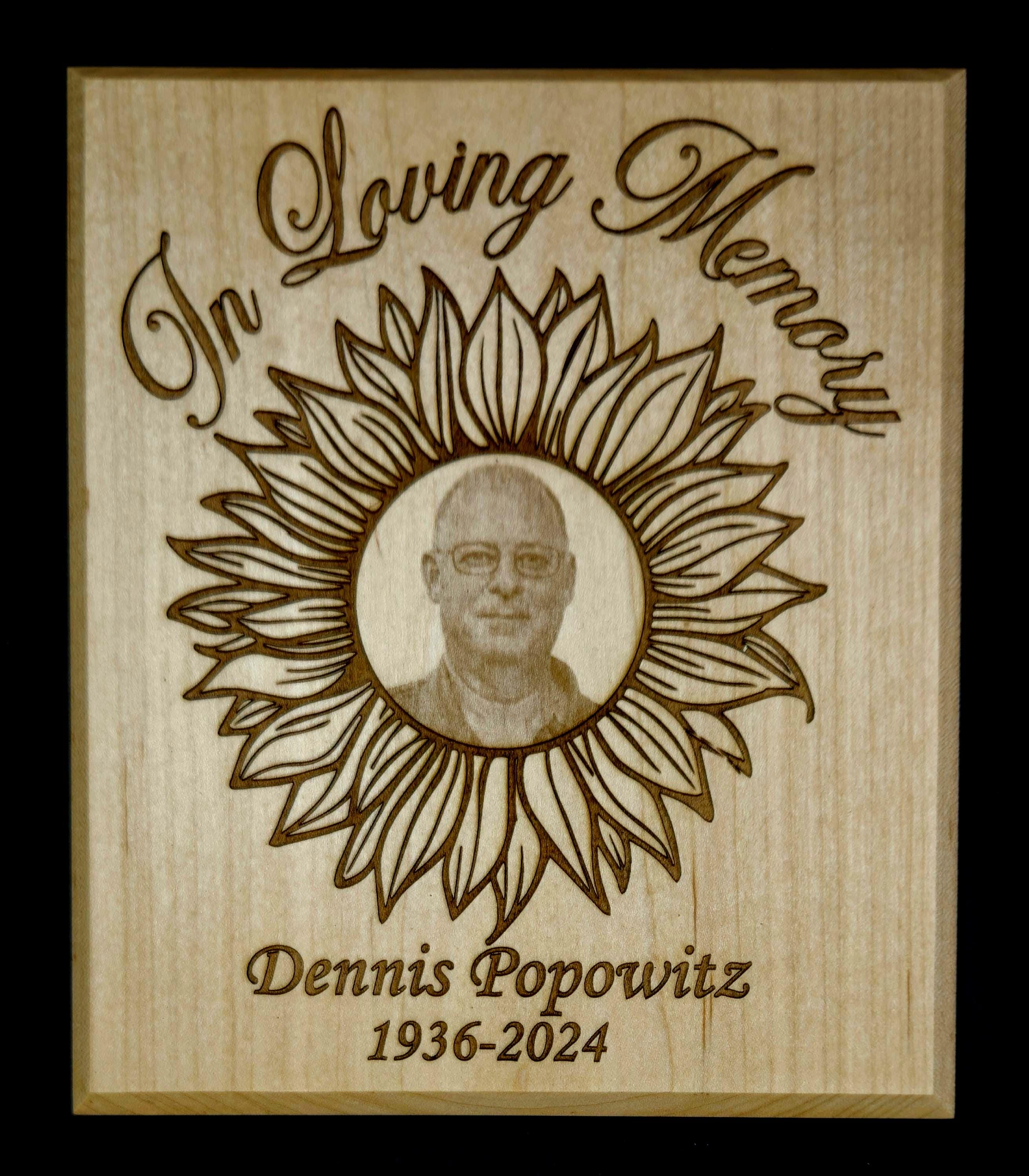 Custom Memorial Laser Engraved Wood Plaque - Etsy