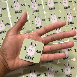 Bunny sticker| Cute sticker Laptop sticker | Bunny water bottle sticker