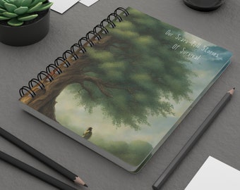 Green Tree Spiral Journal: Inspirational Writing Notebook