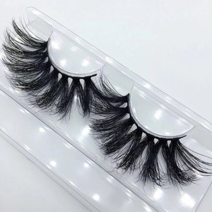 DOLL | 3D Luxury Mink Strip Eyelash Extensions | 25MM Long Lashes | Flared Fluffy Volume Eyelashes | False Eyelashes | Dramatic Lashes