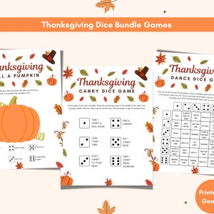 Dice Games | Thanksgiving Dice Games | Thanksgiving Party Games | Thanksgiving Games for Kids and Adults | Roll a Pumpkin | Candy Dice Game