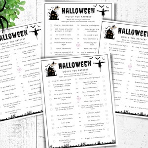 Would You Rather Printable Game, Spooky Halloween Party Game, Halloween Activity for Kids, Halloween This or That image 6