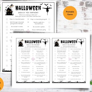 Would You Rather Printable Game, Spooky Halloween Party Game, Halloween Activity for Kids, Halloween This or That image 5