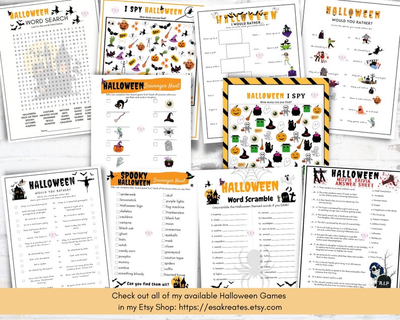 Would You Rather Printable Game, Spooky Halloween Party Game, Halloween Activity for Kids, Halloween This or That image 8