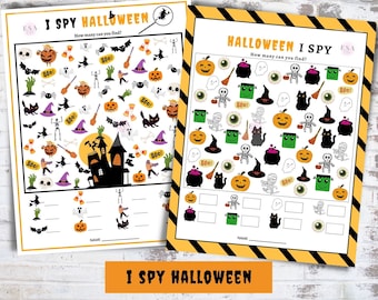 I Spy Halloween Game, I Spy Kids Activity, Halloween I Spy Game for Kids, Halloween Games for Kids