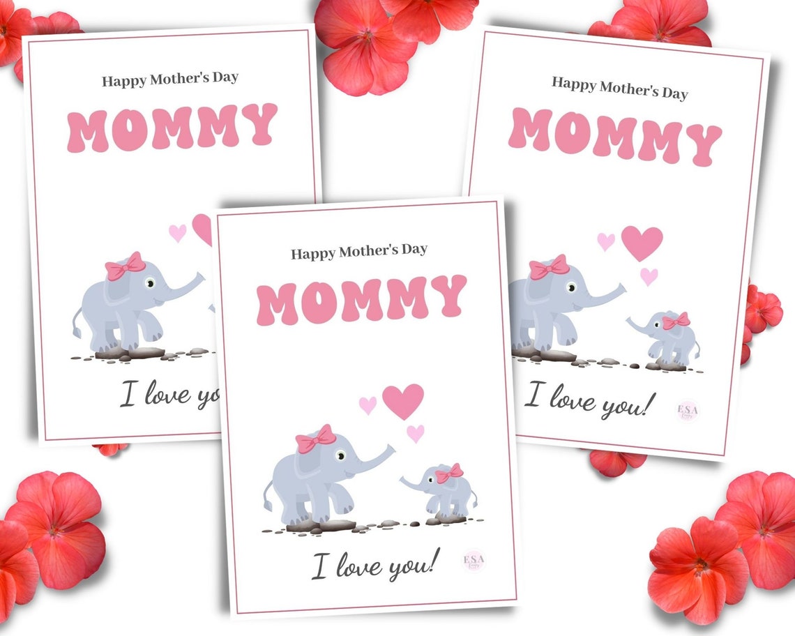 Happy Mother's Day Mommy Card, Printable Mother's Day Card, Happy ...