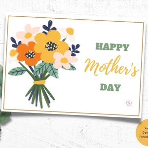 Mothers Day Card, Printable Mothers Day Card, Blank Card