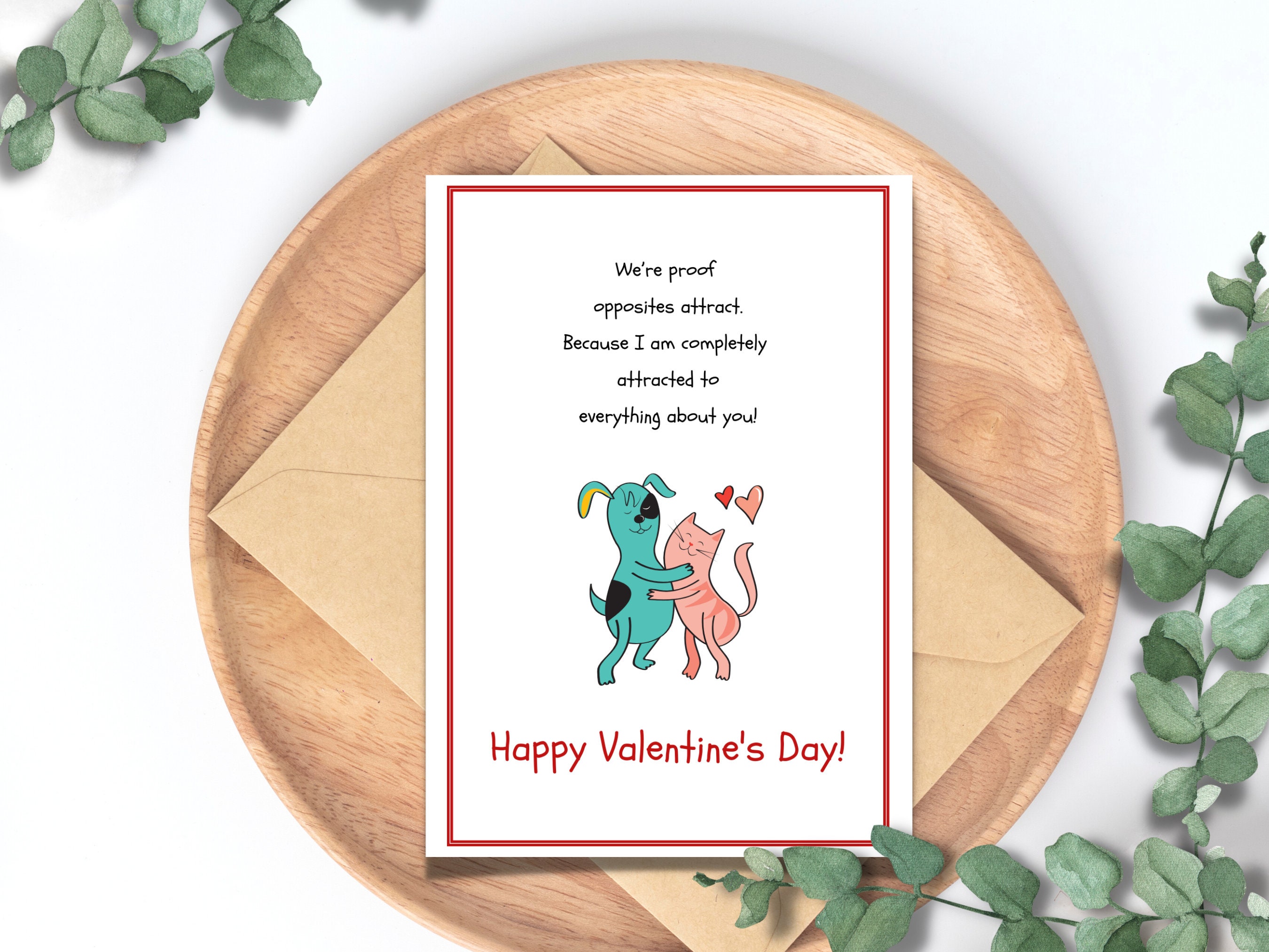 Printable Valentines Day Card, Valentines Day Card for Him or Her, Cute ...